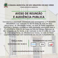 AVISO DE REUNIÃO E AUDIÊNCIA PÚBLICA