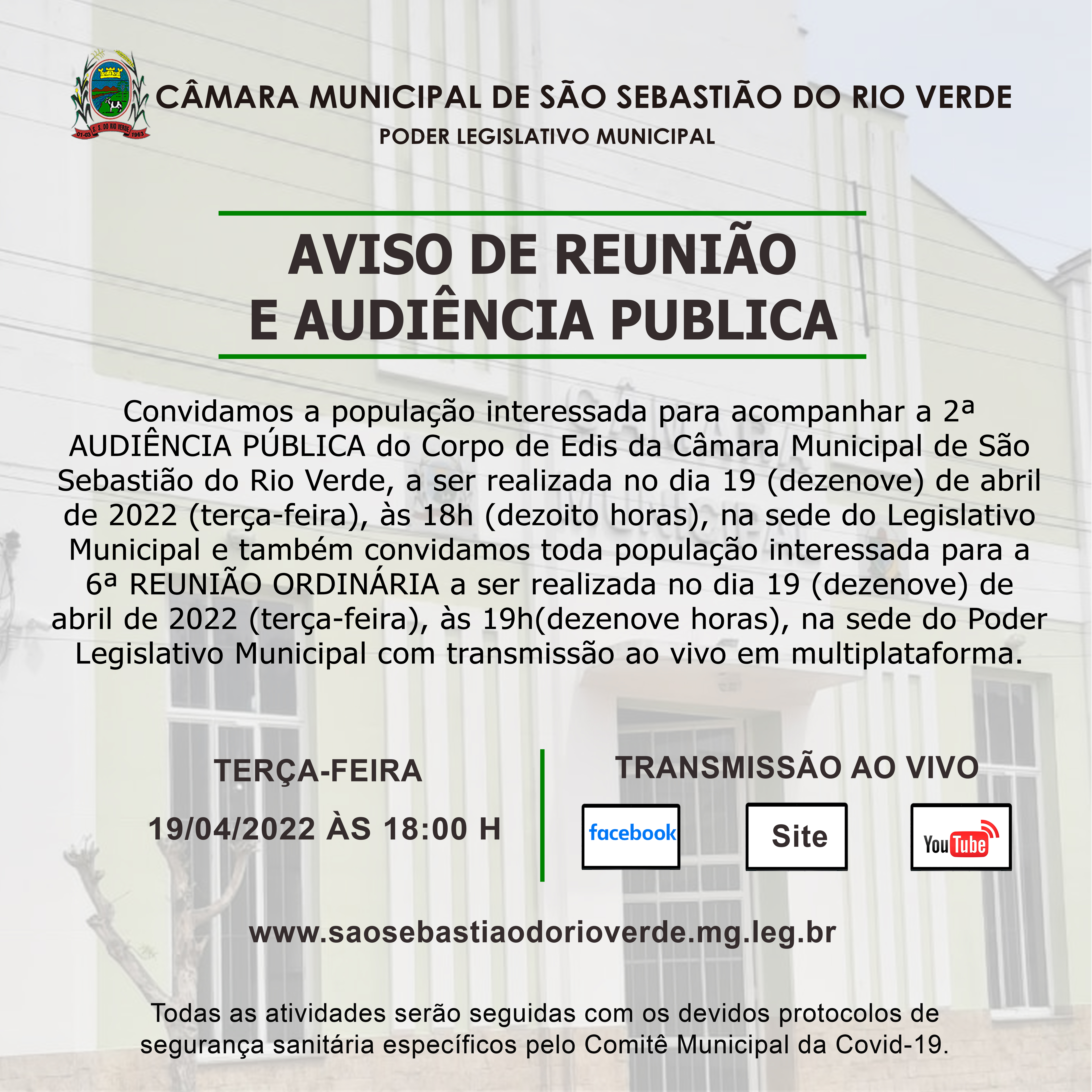 AVISO DE REUNIÃO E AUDIÊNCIA PÚBLICA