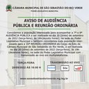 AVISO DE REUNIÃO E AUDIÊNCIA PÚBLICA