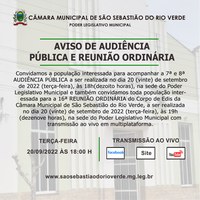 AVISO DE REUNIÃO E AUDIÊNCIA PÚBLICA