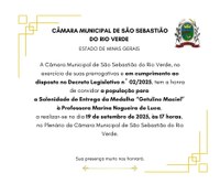 Convite Especial  Entrega da Medalha "Getulino Maciel"